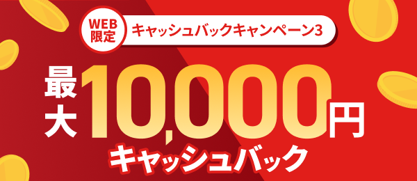 WEB限定キャッシュバックキャンペーン3